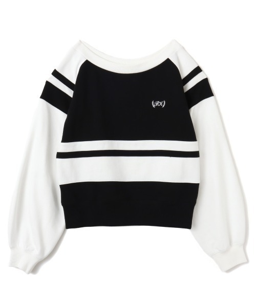 atmos pink(アトモスピンク)の「atmos pink Bell Sleeves Line Sweatshirt / アトモス ピンク ベル スリーブ ライン スウェットシャツ(スウェット・レディース・ブラック/イエロー/ピンク・FREE)」の7枚目の写真