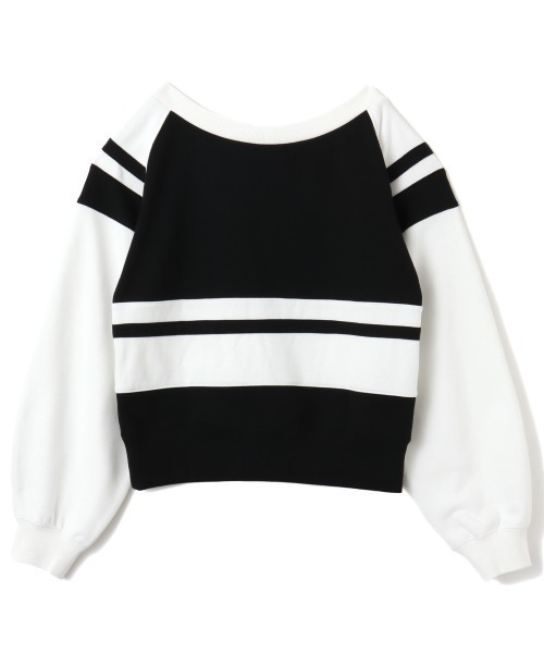 atmos pink(アトモスピンク)の「atmos pink Bell Sleeves Line Sweatshirt / アトモス ピンク ベル スリーブ ライン スウェットシャツ(スウェット・レディース・ブラック/イエロー/ピンク・FREE)」の8枚目の写真