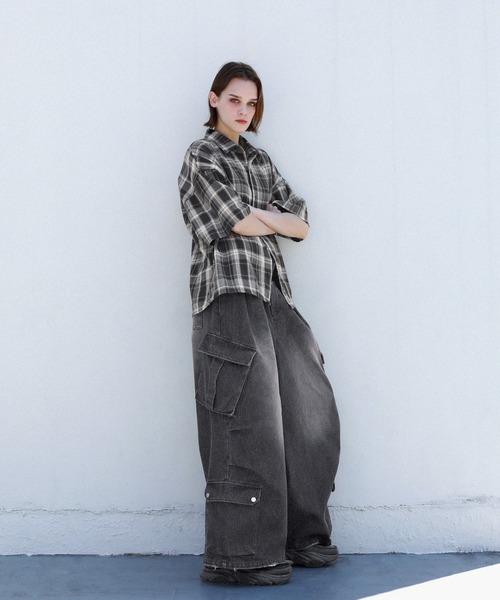 ヴィンテージデザインメニーポケットデニムカーゴパンツ(SETUP ヴィンテージデザインメニーポケットデニムカーゴパンツ(SETUP