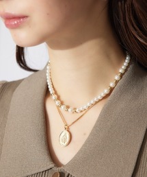 rienda | 2レーンコインフェイクパールネックレス 2WAY(ネックレス)