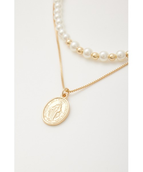 rienda（リエンダ）の「2レーンコインフェイクパールネックレス 2WAY（ネックレス・レディース・ゴールド・FREE）」の5枚目の写真