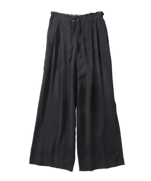 DRESSLAVE(ドレスレイブ)の「fibril cupra gather wide pants(フィブリルキュプラギャザーワイドパンツ)(その他パンツ・レディース・グレー/ブラック・38/36)」の1枚目の写真