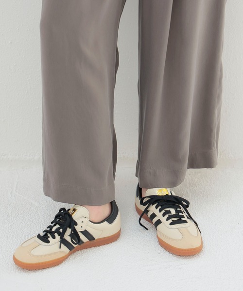 DRESSLAVE(ドレスレイブ)の「fibril cupra gather wide pants(フィブリルキュプラギャザーワイドパンツ)(その他パンツ・レディース・グレー/ブラック・38/36)」の4枚目の写真