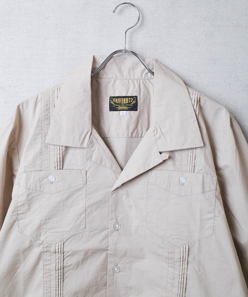INNOCENT（イノセント）の「【T9】【UNIVERD72/ユニバード72】CARIBBEAN SHIRT 7分袖 キューバシャツ 40675（シャツ/ブラウス・メンズ・カーキ/ブルー系その他・MEDIUM/LARGE/X-LARGE）」の3枚目の写真