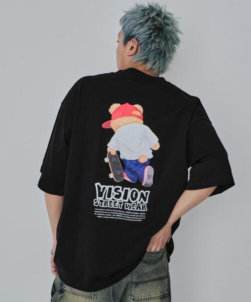 VISION STREET WEAR（ヴィジョンストリートウェア）の「∴WEGO/別注VISIONベアグラフィックT（Tシャツ/カットソー・メンズ・ブラック/ホワイト・MEDIUM/LARGE）」の5枚目の写真