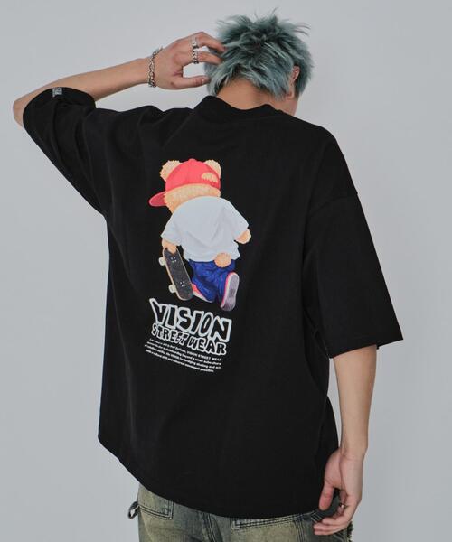 VISION STREET WEAR（ヴィジョンストリートウェア）の「∴WEGO/別注VISIONベアグラフィックT（Tシャツ/カットソー・メンズ・ブラック/ホワイト・MEDIUM/LARGE）」の7枚目の写真