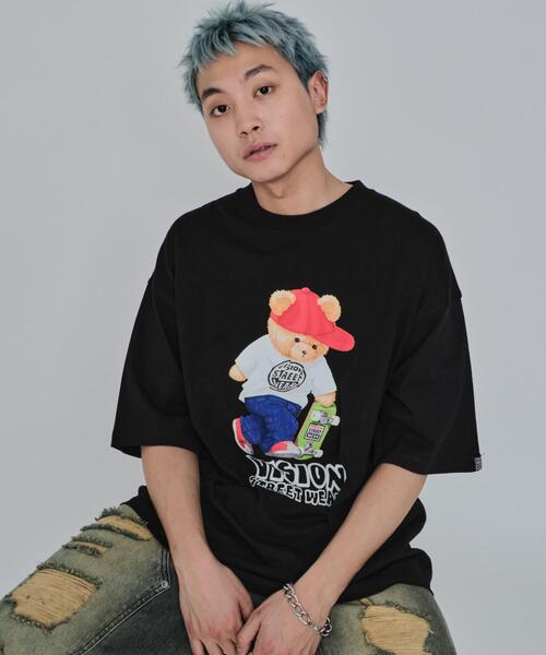 VISION STREET WEAR（ヴィジョンストリートウェア）の「∴WEGO/別注VISIONベアグラフィックT（Tシャツ/カットソー・メンズ・ブラック/ホワイト・MEDIUM/LARGE）」の8枚目の写真