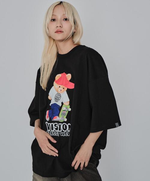 VISION STREET WEAR（ヴィジョンストリートウェア）の「∴WEGO/別注VISIONベアグラフィックT（Tシャツ/カットソー・メンズ・ブラック/ホワイト・MEDIUM/LARGE）」の10枚目の写真