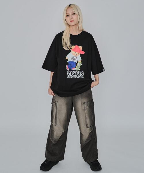 VISION STREET WEAR（ヴィジョンストリートウェア）の「∴WEGO/別注VISIONベアグラフィックT（Tシャツ/カットソー・メンズ・ブラック/ホワイト・MEDIUM/LARGE）」の12枚目の写真