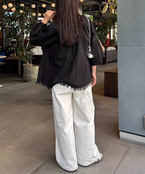 CIAOPANIC TYPY（チャオパニックティピー）の「【India】2WAY綿スラブショルダーレーススキッパーブラウス（シャツ/ブラウス・レディース・ホワイト/ミント/ピンク/ブラック・ONE SIZE）」の11枚目の写真