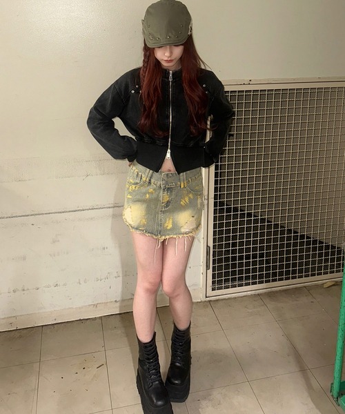 .KOM(ドットコム)の「A'GEM/9 × .kom 『.KOM/ドットケーオーエム』 ダメージデニムミニスカート(スカート・レディース・A・M/S)」の8枚目の写真