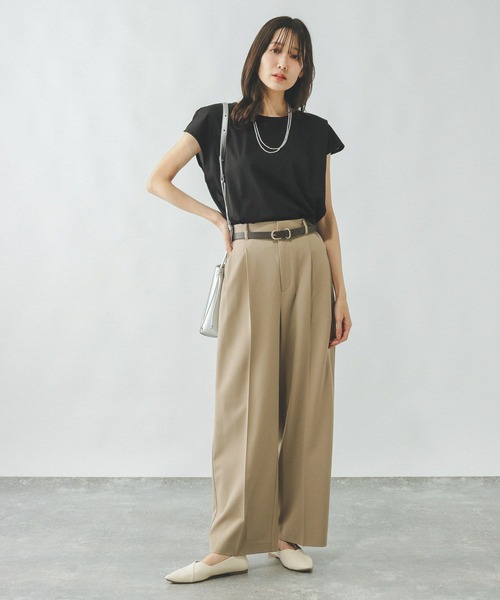 GLOBAL WORK(グローバルワーク)の「快適バックギャザーT/323352(Tシャツ/カットソー・レディース・ブラック/レッド系その他/ブルー・MEDIUM/LARGE)」の4枚目の写真