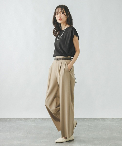 GLOBAL WORK(グローバルワーク)の「快適バックギャザーT/323352(Tシャツ/カットソー・レディース・ブラック/レッド系その他/ブルー・MEDIUM/LARGE)」の5枚目の写真