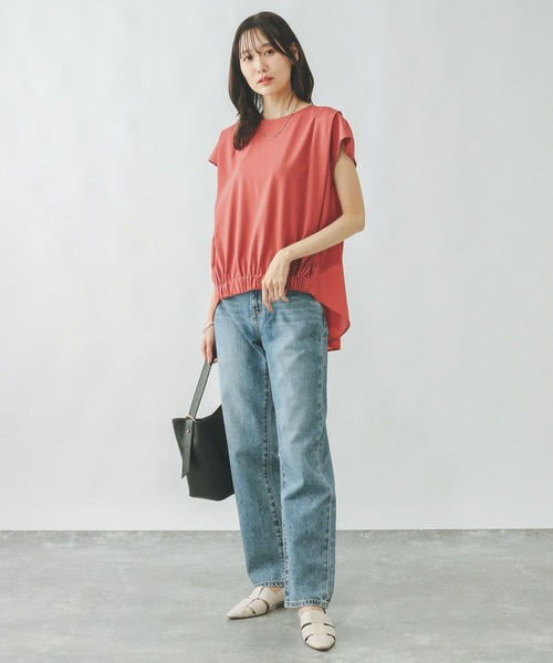 GLOBAL WORK(グローバルワーク)の「快適バックギャザーT/323352(Tシャツ/カットソー・レディース・ブラック/レッド系その他/ブルー・MEDIUM/LARGE)」の13枚目の写真