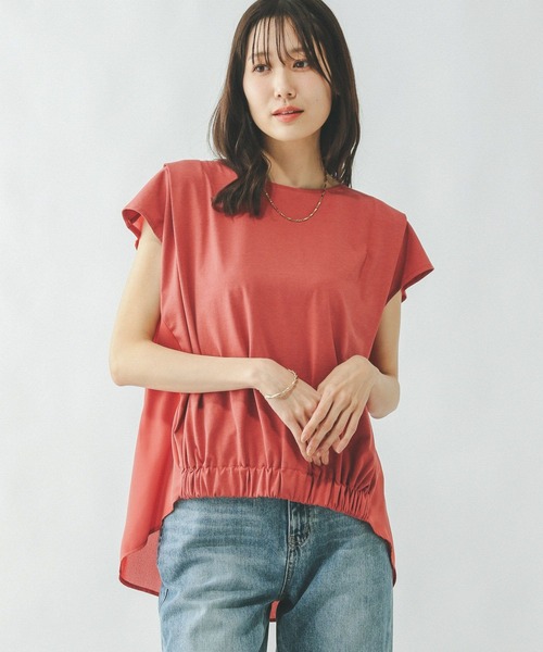 GLOBAL WORK(グローバルワーク)の「快適バックギャザーT/323352(Tシャツ/カットソー・レディース・ブラック/レッド系その他/ブルー・MEDIUM/LARGE)」の15枚目の写真