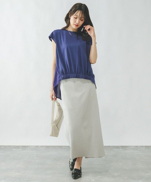 GLOBAL WORK(グローバルワーク)の「快適バックギャザーT/323352(Tシャツ/カットソー・レディース・ブラック/レッド系その他/ブルー・MEDIUM/LARGE)」の8枚目の写真