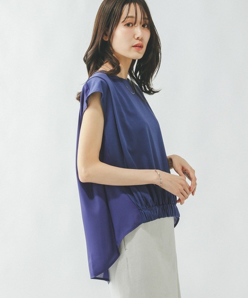 GLOBAL WORK(グローバルワーク)の「快適バックギャザーT/323352(Tシャツ/カットソー・レディース・ブラック/レッド系その他/ブルー・MEDIUM/LARGE)」の10枚目の写真