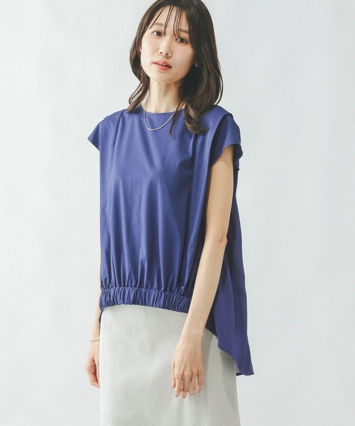 GLOBAL WORK(グローバルワーク)の「快適バックギャザーT/323352(Tシャツ/カットソー・レディース・ブラック/レッド系その他/ブルー・MEDIUM/LARGE)」の11枚目の写真