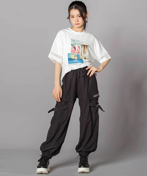 ZIDDY（ジディ）の「サテンカーゴパンツ(130~160cm)（カーゴパンツ・キッズ・ブラック/ブルー・140cm/150cm/FREE/130cm）」の8枚目の写真