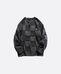 U:UME([)Chequer Pattern Sweater(jbg/Z[^[)