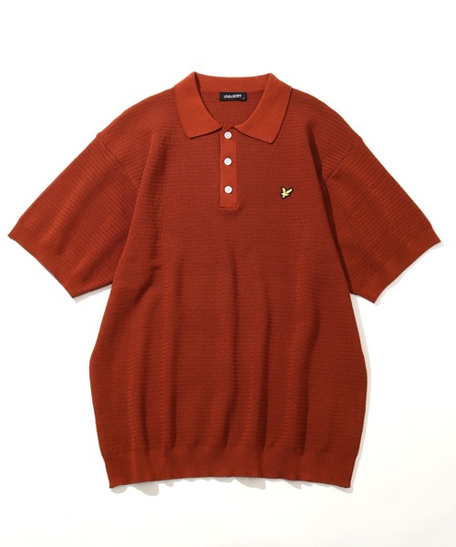 LYLE&SCOTT（ライルアンドスコット）の「【LYLE&SCOTT/ライルアンドスコット】ワンポイント サマーニット半袖ポロシャツ（ポロシャツ・メンズ・ブラック/ベージュ/ブルー/テラコッタ・LL/M/L）」の6枚目の写真