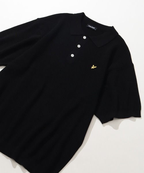 LYLE&SCOTT（ライルアンドスコット）の「【LYLE&SCOTT/ライルアンドスコット】ワンポイント サマーニット半袖ポロシャツ（ポロシャツ・メンズ・ブラック/ベージュ/ブルー/テラコッタ・LL/M/L）」の19枚目の写真