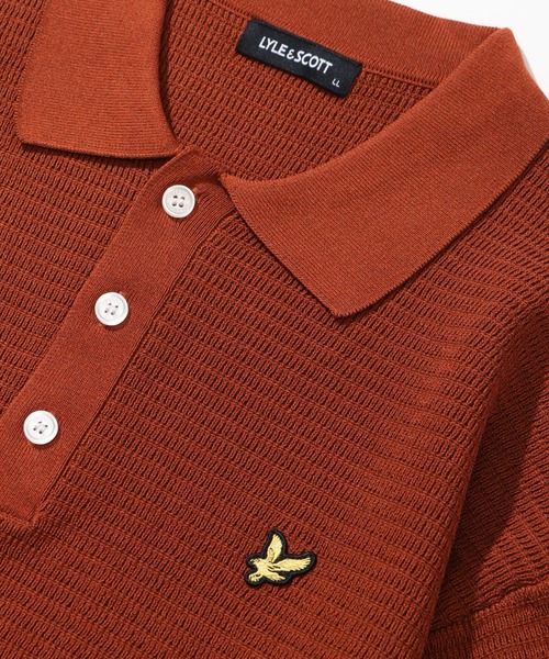LYLE&SCOTT（ライルアンドスコット）の「【LYLE&SCOTT/ライルアンドスコット】ワンポイント サマーニット半袖ポロシャツ（ポロシャツ・メンズ・ブラック/ベージュ/ブルー/テラコッタ・LL/M/L）」の22枚目の写真