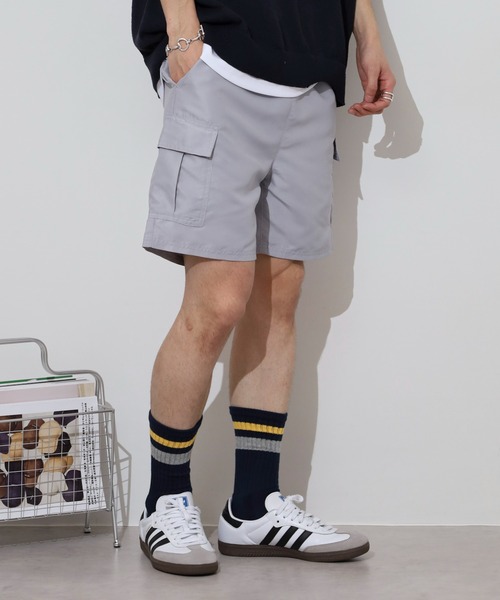FUNALIVE(ファンアライブ)の「Cool touch half cargo pants / 接触冷感 ハーフカーゴパンツ unisex(カーゴパンツ・メンズ・グレー/チャコール/ダークネイビー/カーキオリーブ/ブラック・L/M/XL)」の10枚目の写真