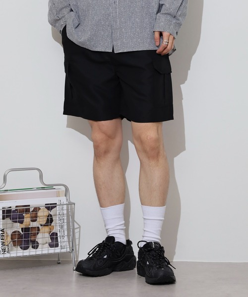 FUNALIVE(ファンアライブ)の「Cool touch half cargo pants / 接触冷感 ハーフカーゴパンツ unisex(カーゴパンツ・メンズ・グレー/チャコール/ダークネイビー/カーキオリーブ/ブラック・L/M/XL)」の6枚目の写真