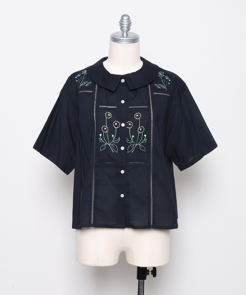 ハウピア　８分丈　刺繍ブラウス minas147680.jpg