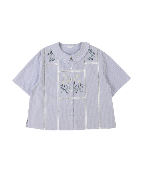 haupia - Z ハウピア haupia 総柄 花柄 フラワー ブラウス シャツ 半袖 YARD【シャツブラウス】（シャツ/ブラウス）｜haupia（ハウピア
