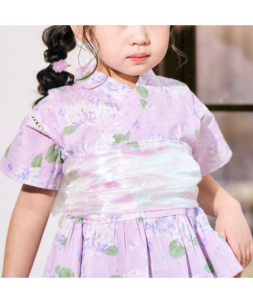 apres les cours(アプレレクール)の「飾り帯_アプレのはんなり浴衣&甚平(和装小物・キッズ・ドット/ピンク/レインボー・FREE)」の18枚目の写真