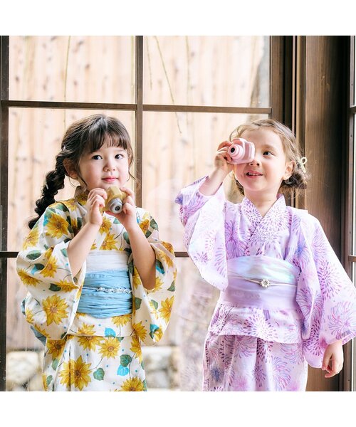 apres les cours(アプレレクール)の「飾り帯_アプレのはんなり浴衣&甚平(和装小物・キッズ・ドット/ピンク/レインボー・FREE)」の13枚目の写真