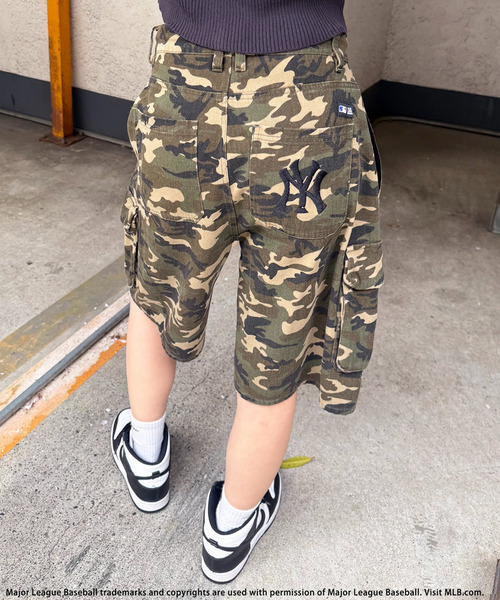 BACK TO THE FIELD（バック トゥー ザ フィールド）の「【MLB】刺しゅうロゴカーゴハーフパンツ（その他パンツ・レディース・カーキ系/ブラック/オフホワイト・FREE）」の7枚目の写真