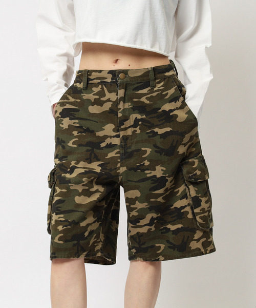 BACK TO THE FIELD（バック トゥー ザ フィールド）の「【MLB】刺しゅうロゴカーゴハーフパンツ（その他パンツ・レディース・カーキ系/ブラック/オフホワイト・FREE）」の8枚目の写真