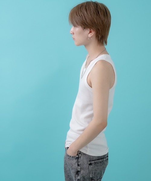 improves（インプローブス）の「テレコ タンクトップ（タンクトップ・メンズ・杢グレー/オフホワイト/ブラック・MEDIUM/X-LARGE/LARGE）」の12枚目の写真