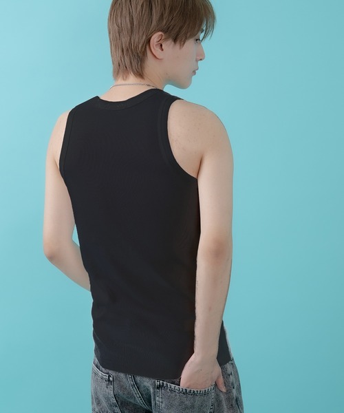 improves（インプローブス）の「テレコ タンクトップ（タンクトップ・メンズ・杢グレー/オフホワイト/ブラック・MEDIUM/X-LARGE/LARGE）」の6枚目の写真