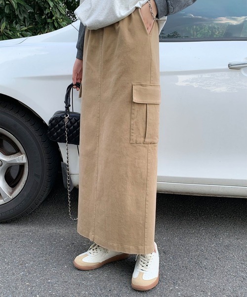 DECADE CLASSIC(ディケイド クラシック)の「【DECADE CLASSIC】カーゴロングスカート(スカート・レディース・ホワイト/ブラック/ベージュ・SMALL/MEDIUM/LARGE)」の4枚目の写真