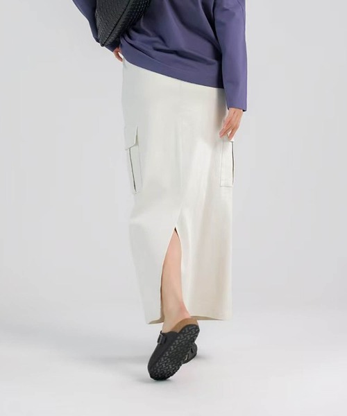 DECADE CLASSIC(ディケイド クラシック)の「【DECADE CLASSIC】カーゴロングスカート(スカート・レディース・ホワイト/ブラック/ベージュ・SMALL/MEDIUM/LARGE)」の8枚目の写真