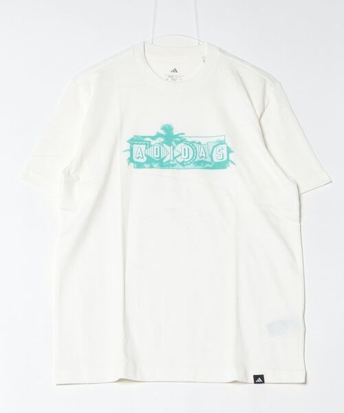 adidas(アディダス)の「アディダス adidas ラウンジ パステルグラフィック 半袖Tシャツ(Tシャツ/カットソー・メンズ・ライラック/サックスブルー/オフホワイト・3L/LL/L/M/S)」の1枚目の写真