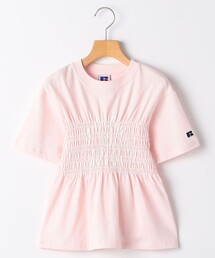Russell Athletic（ラッセルアスレティック）の「【SHIPS KIDS別注】RUSSELL ATHLETIC:140～150cm/ ギャザー プリント 半袖 TEE（Tシャツ/カットソー）」
