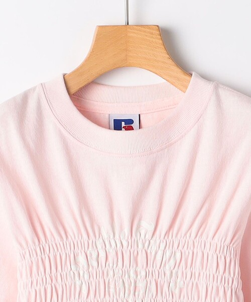 Russell Athletic（ラッセルアスレティック）の「【SHIPS KIDS別注】RUSSELL ATHLETIC:140～150cm/ ギャザー プリント 半袖 TEE（Tシャツ/カットソー・キッズ・ライトブルー/ピンク・140/150）」の3枚目の写真