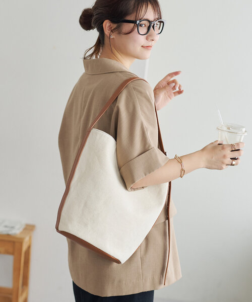 DISCOAT（ディスコート）の「コンビワンハンドルバケットショルダーバッグ（ショルダーバッグ・レディース・ブラック系その他/ブラック/ブラウン/キャメル・FREE）」の9枚目の写真