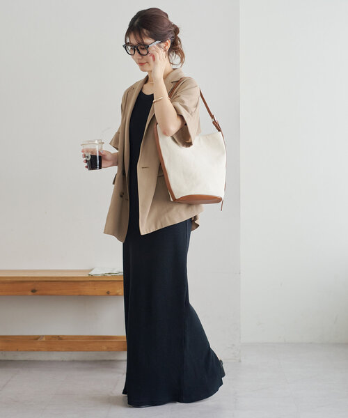 DISCOAT（ディスコート）の「コンビワンハンドルバケットショルダーバッグ（ショルダーバッグ・レディース・ブラック系その他/ブラック/ブラウン/キャメル・FREE）」の10枚目の写真