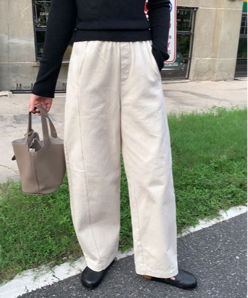 by LEGNA(バイレグナ)の「バレルレッグツイルパンツ(その他パンツ・レディース・アイボリー/ブラック/グレー/キャメル・X-LARGE/LARGE/MEDIUM/SMALL)」の5枚目の写真