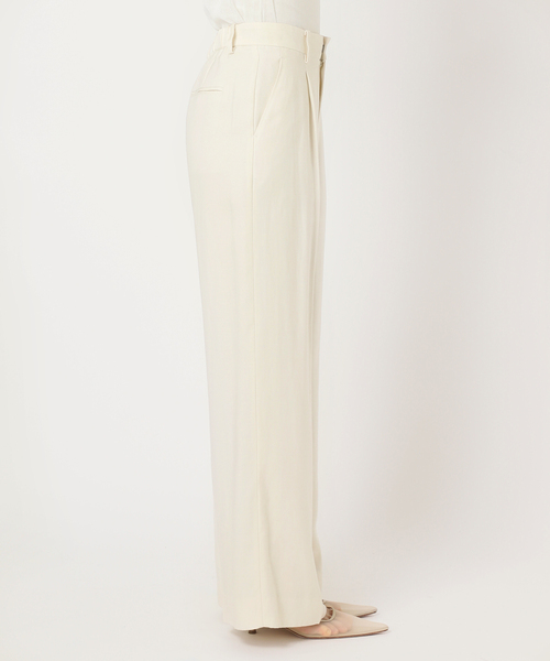 【新品タグ付き未開封】 washable linen混 ハイウエストパンツ　40 セール】《追加》washable linen混 ハイウエストパンツ