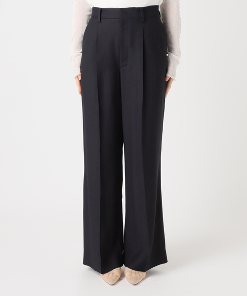 セール】《追加》washable linen混 ハイウエストパンツ（スラックス