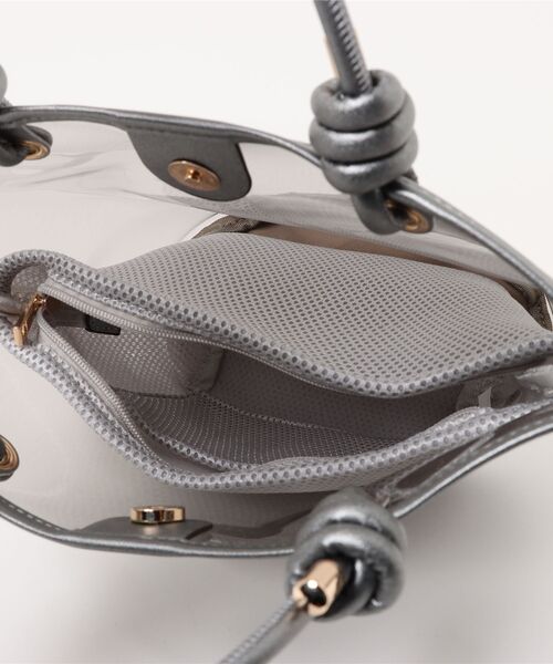 m.f.editorial(エムエフエディトリアル)の「【ポーチ付き】インナーポーチ付き クリアバッグ(ハンドバッグ・レディース・グレー/ブラウン・FREE)」の5枚目の写真