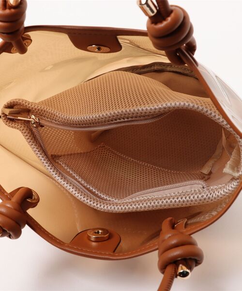 m.f.editorial(エムエフエディトリアル)の「【ポーチ付き】インナーポーチ付き クリアバッグ(ハンドバッグ・レディース・グレー/ブラウン・FREE)」の7枚目の写真