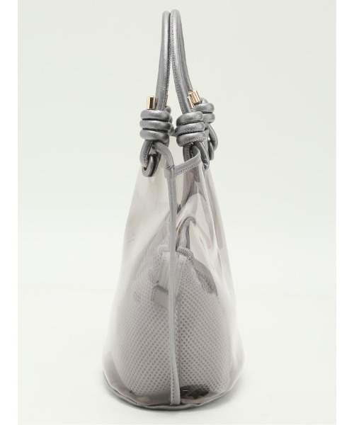 m.f.editorial(エムエフエディトリアル)の「【ポーチ付き】インナーポーチ付き クリアバッグ(ハンドバッグ・レディース・グレー/ブラウン・FREE)」の10枚目の写真